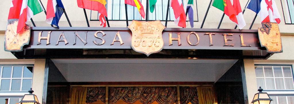 Devanture du Hansa Hotel à Swakopmund sur la côte atlantique en Namibie
