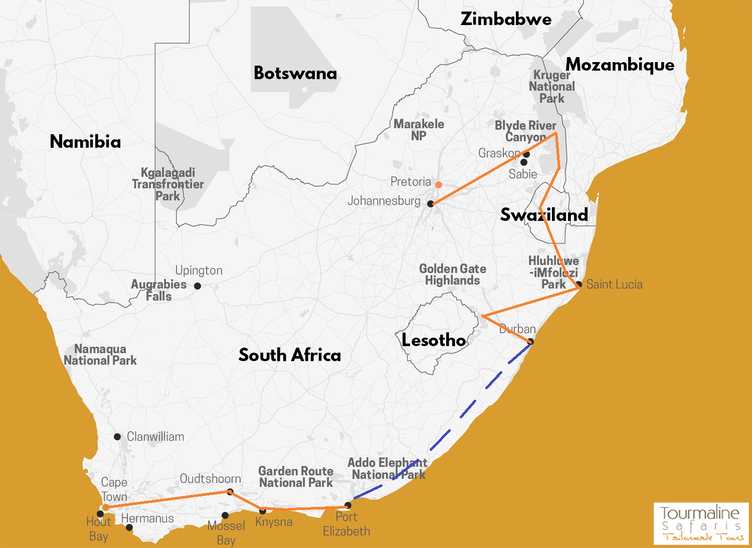 Circuit complet individuel en Afrique du Sud