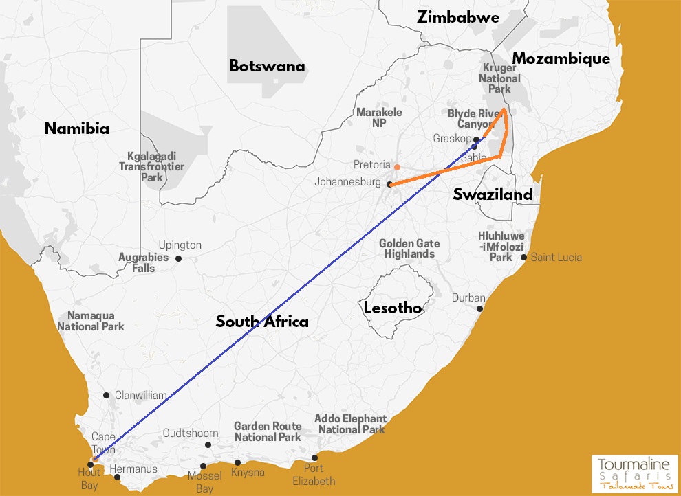 Voyage autotour Cape Town et Kruger