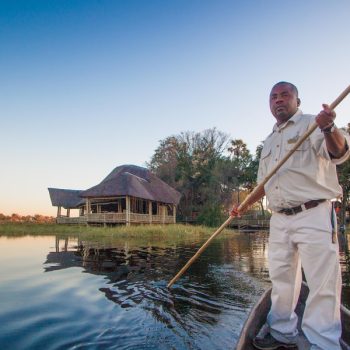balade en mokoro avec Moremi Crossing, delta de l'Okavango, Botswana